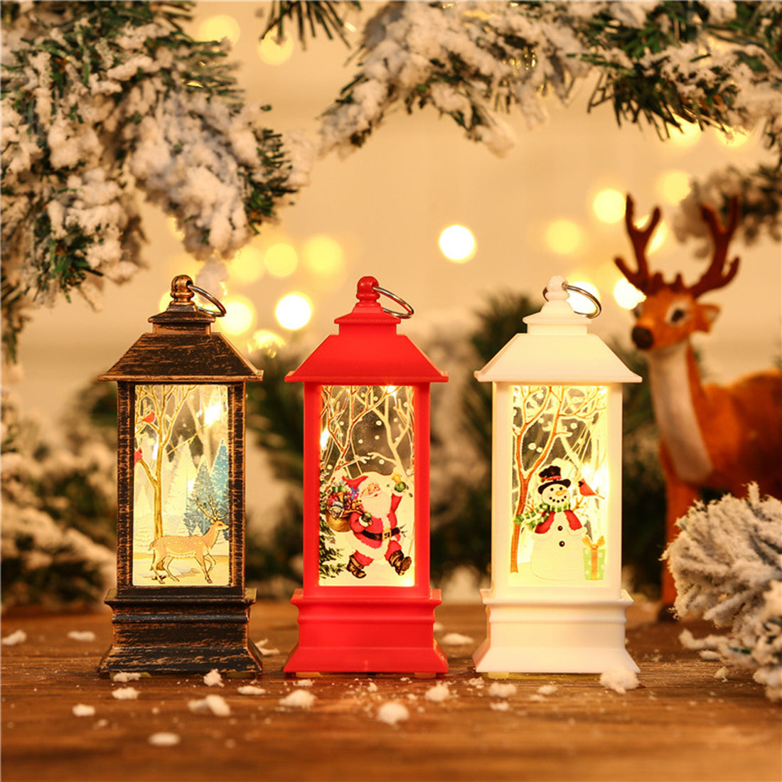 Christmas Lantern Light Merry Christmas Decorations for Home 2024Navidad Christmas Tree Ornaments Xmas Gift Happy New Year 2025