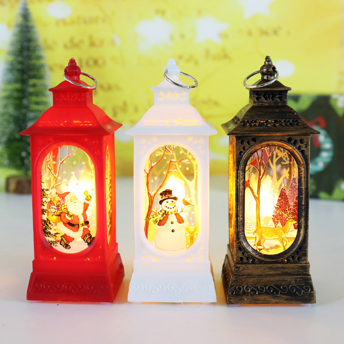 Christmas Lantern Light Merry Christmas Decorations for Home 2024Navidad Christmas Tree Ornaments Xmas Gift Happy New Year 2025