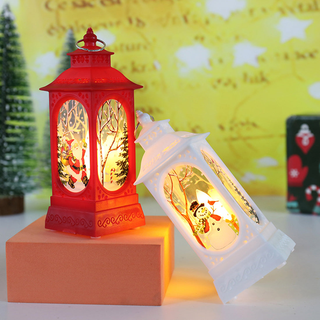 Christmas Lantern Light Merry Christmas Decorations for Home 2024Navidad Christmas Tree Ornaments Xmas Gift Happy New Year 2025