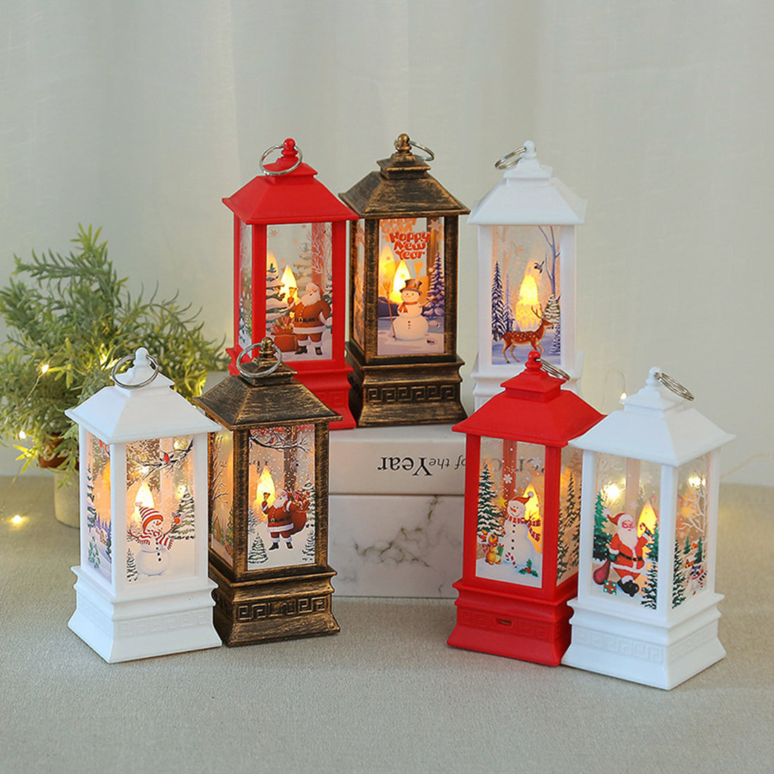 Christmas Lantern Light Merry Christmas Decorations for Home 2024Navidad Christmas Tree Ornaments Xmas Gift Happy New Year 2025