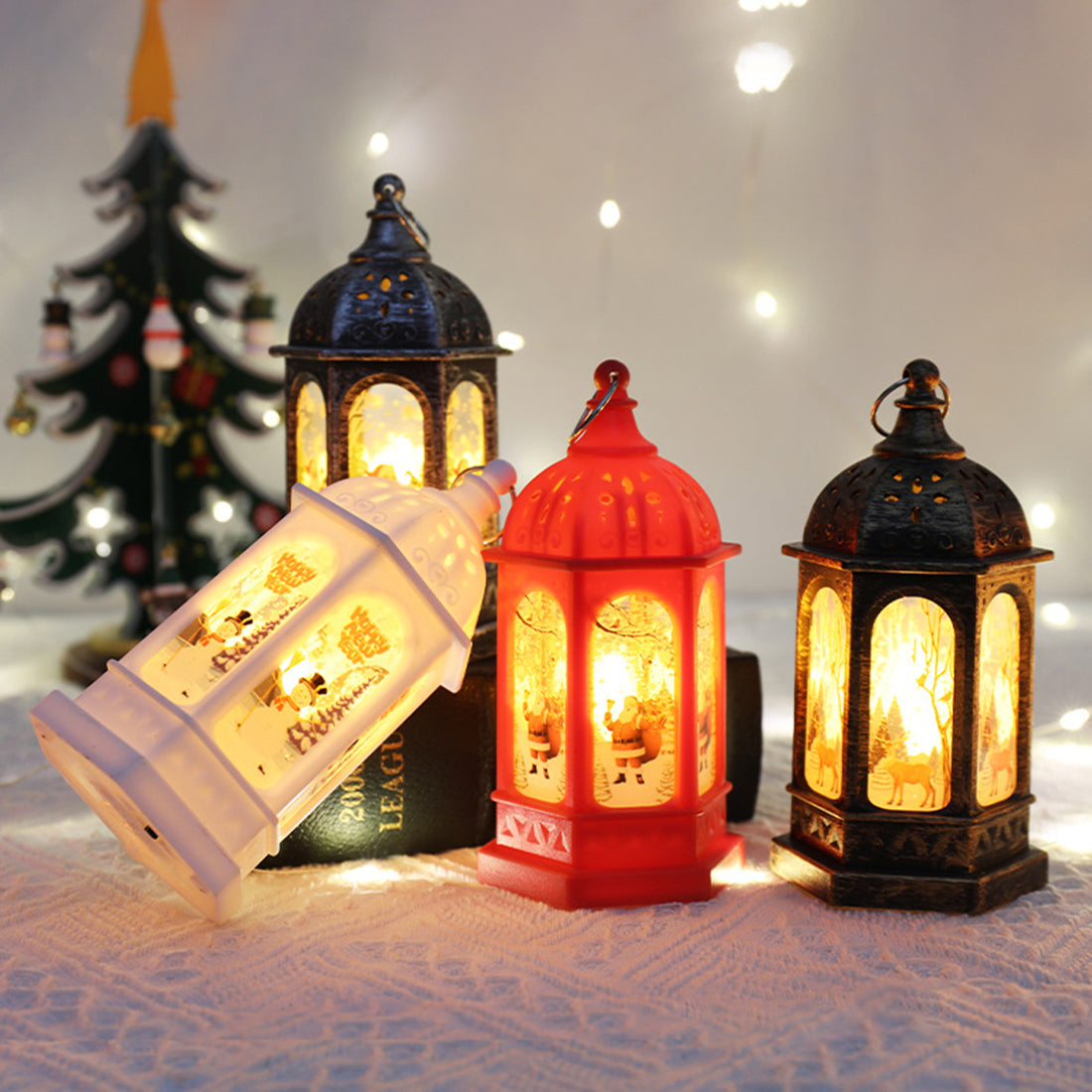 Christmas Lantern Light Merry Christmas Decorations for Home 2024Navidad Christmas Tree Ornaments Xmas Gift Happy New Year 2025