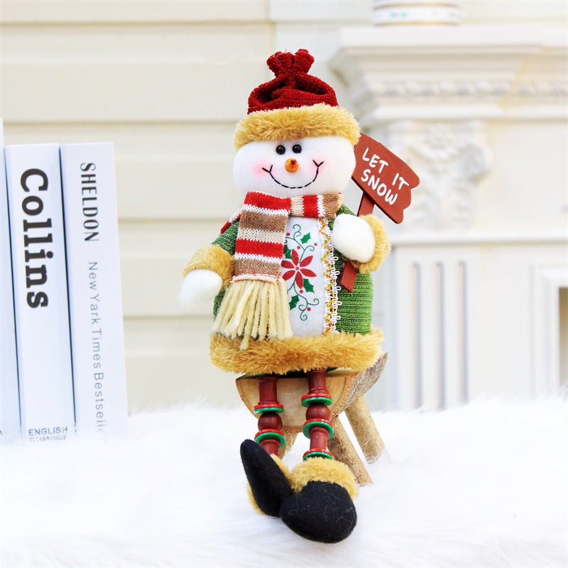 Cute Christmas Decoration Santa Claus Elk Santa Doll Christmas Ornaments Supplies New Year Home Decor Kid Gifts Navidad Natal