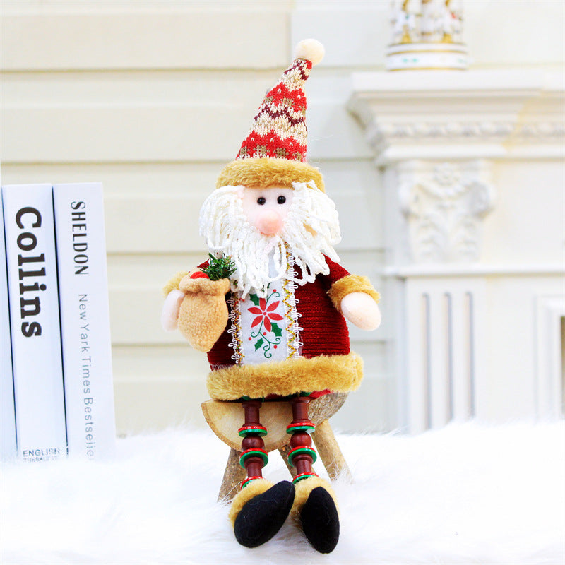 Cute Christmas Decoration Santa Claus Elk Santa Doll Christmas Ornaments Supplies New Year Home Decor Kid Gifts Navidad Natal