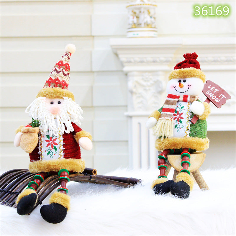 Cute Christmas Decoration Santa Claus Elk Santa Doll Christmas Ornaments Supplies New Year Home Decor Kid Gifts Navidad Natal