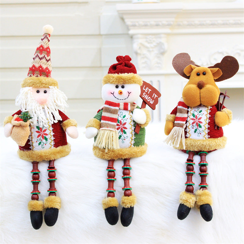 Cute Christmas Decoration Santa Claus Elk Santa Doll Christmas Ornaments Supplies New Year Home Decor Kid Gifts Navidad Natal