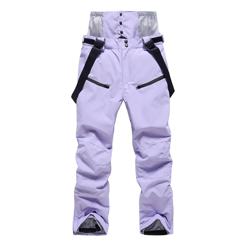 New Thicken Ski Pants Women Windproof Waterproof Winter Snow Pants Outdoor Sports Snowboarding Warm Breathable Trousers