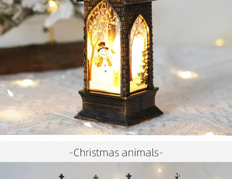 Christmas Light Up Church Decorative Battery Operated Lantern Ornament Light Up Holiday Ornaments Christmas Decorations for Kids