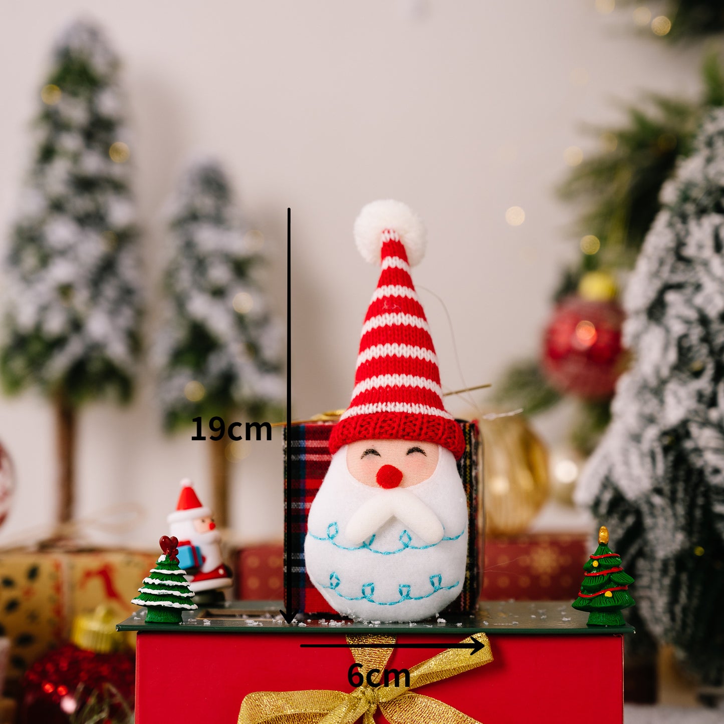 2023 Cute Christmas Santa Snowman Deer Doll Decoration Gift Doll Christmas Tree Hanging Ornament New Year Xmas Home Decoration