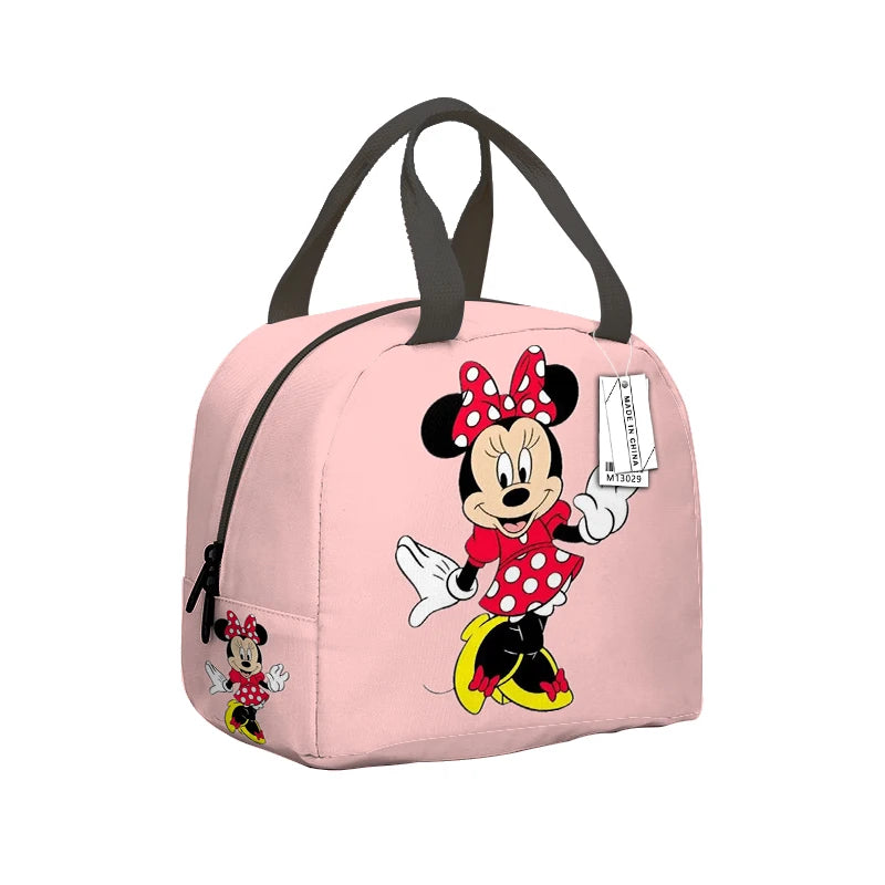 Disney Mickey Mouse Lunch Bag Cartoon Minnie Mouse Large Capacity Waterproof Thermal Insulation Bag Children Food Storage Box