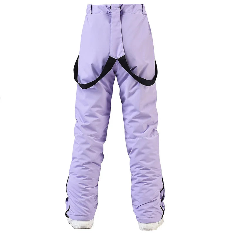 New Thicken Ski Pants Women Windproof Waterproof Winter Snow Pants Outdoor Sports Snowboarding Warm Breathable Trousers