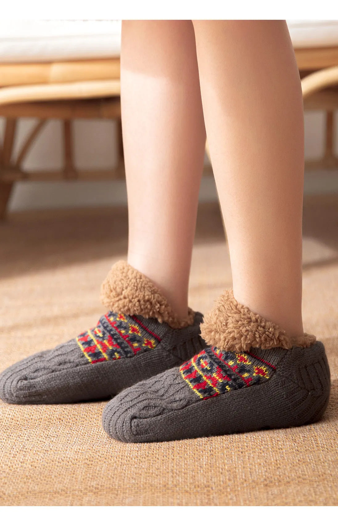 2024 New Winter Warm Floor Socks Home Fleece Slipper Women Men Snow Socks Sleep Carpet Socks Slippers Socks Non-slip Yoga Socks