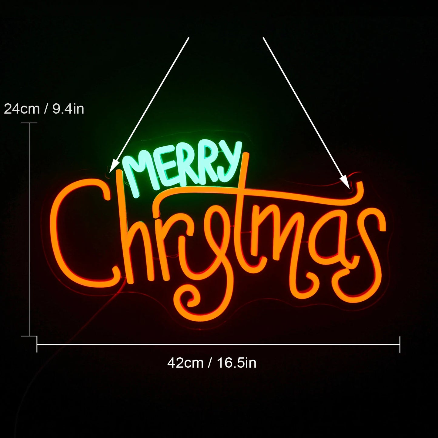 Merry Christmas Neon Sign Red Green LED Lights With Small Decor Dimmable Room Decoration For Festival Home Party Wall Lamp Signs