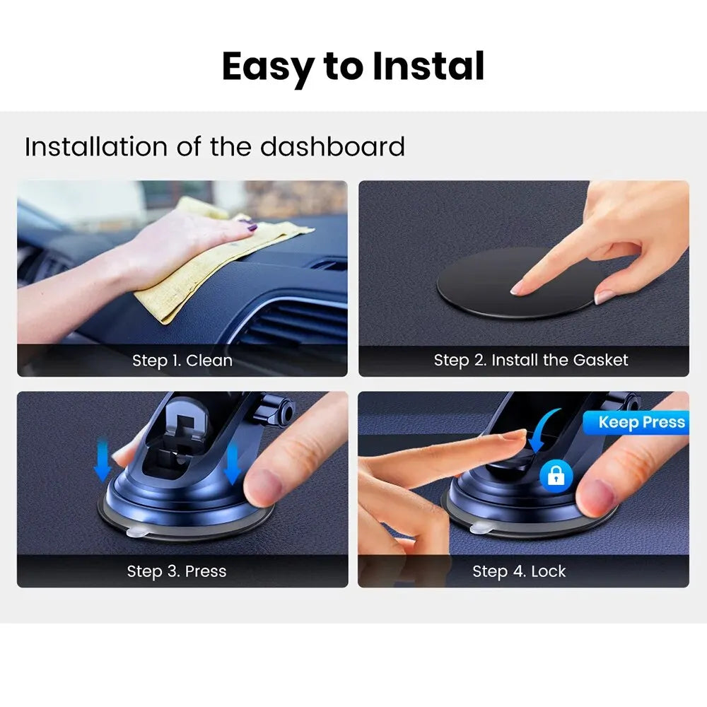 TOPK Cell Phone Holder for Car,Phone Mount Dashboard Windshield for iPhone 14 13 12 11 Pro Max,Samsung Galaxy S20+ S10 Note Plus