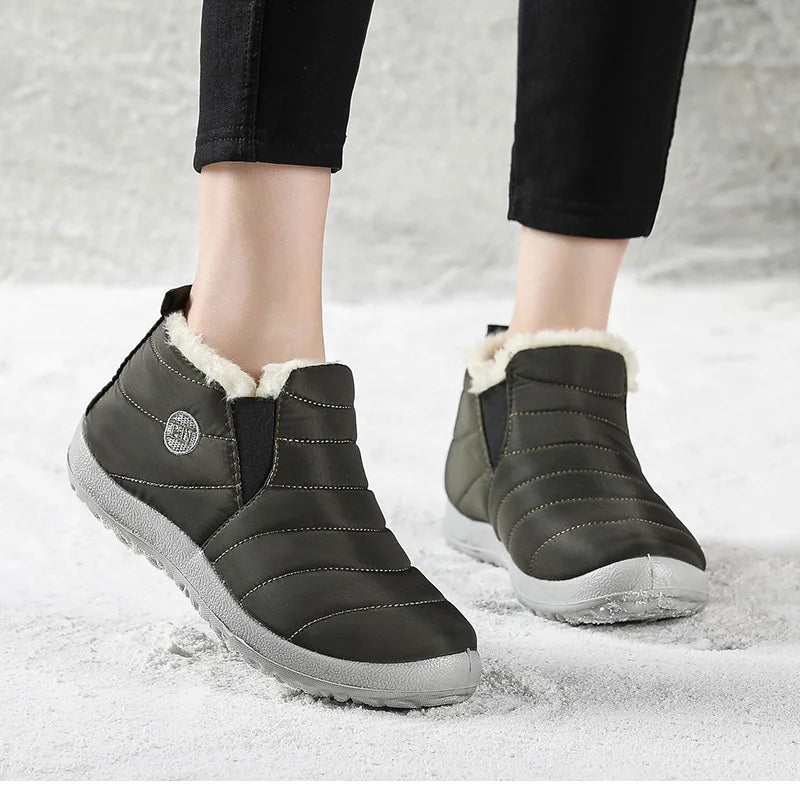 Men Boots Keep Warm Winter Shoes For Men Ankle Boots Fur Shoes Botas Hombre Couple Snow Boots Winter Casual Shoes Booties Men