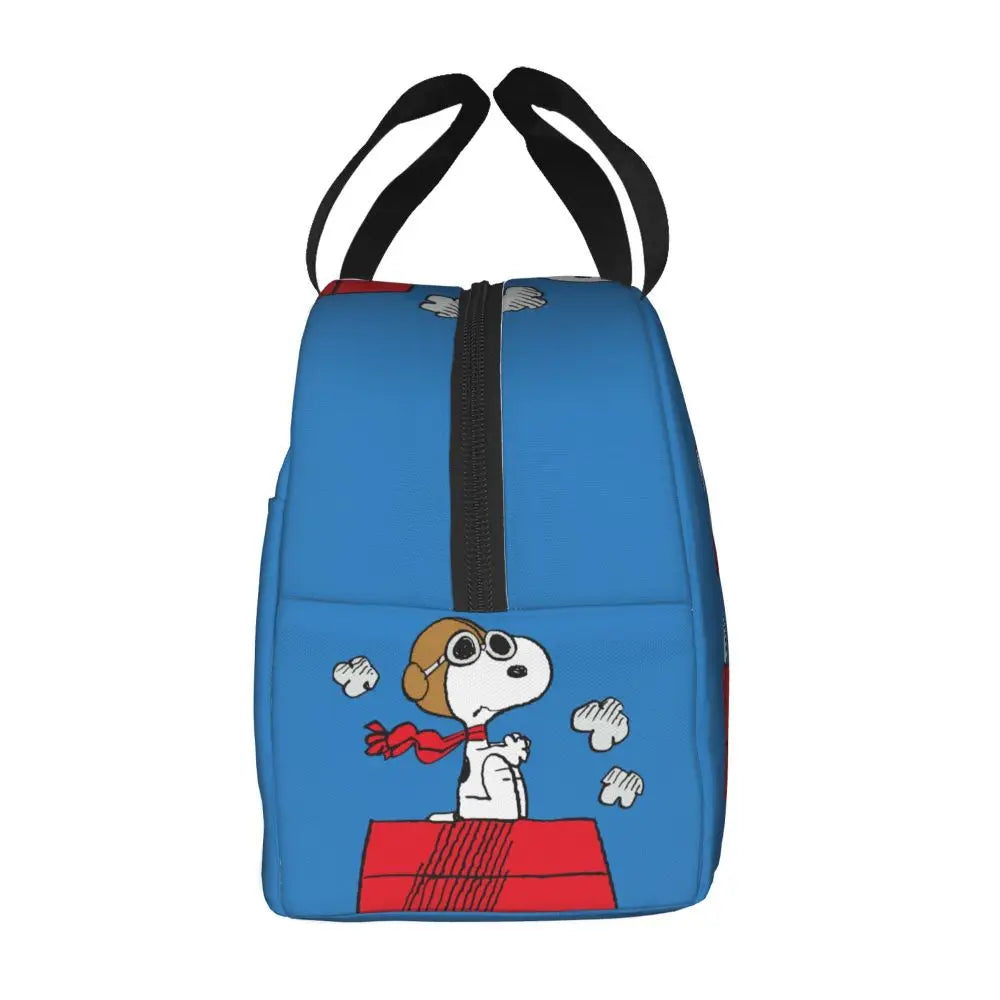 Custom Funny Cartoon Snoopy Lunch Box Waterproof Thermal Cooler Food Insulated Lunch Bag Kids For Kids Portable Picnic Tote Bags