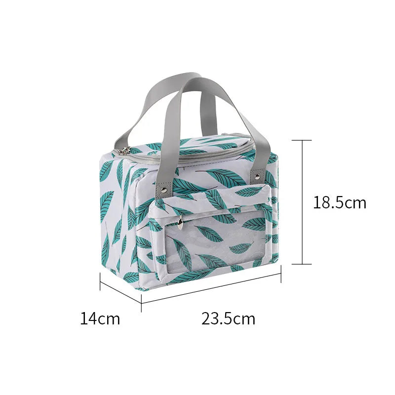 High-Capacity Insulated Oxford Cloth Lunch Bag Portable Crossbody Thermal Picnic School Food Container Bento Box Cooler Bags