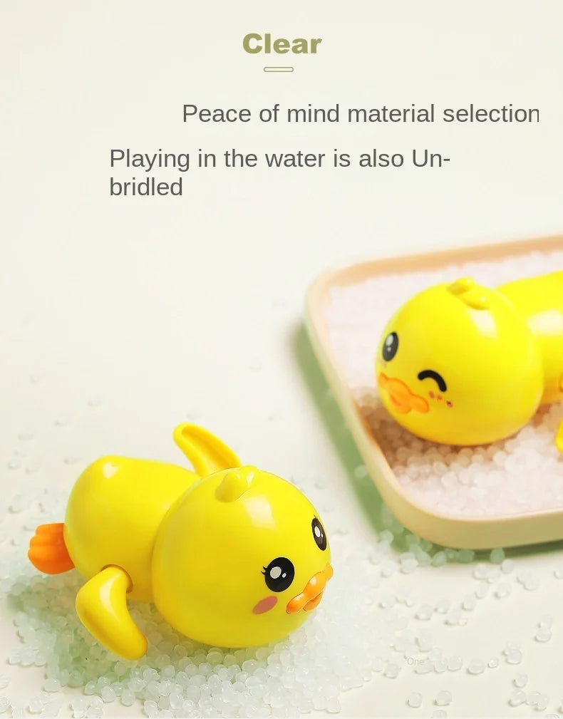 Baby Bath Toys Swimming Bathing Ducks Water Game Cartoon Animal Whale Turtle Classic Clockwork Toys For Toddler 12 24months