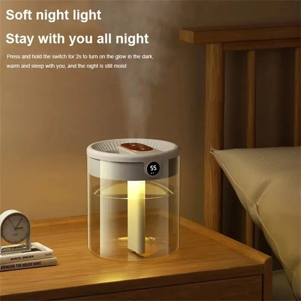 2L Humidifier Household Small Large Capacity Mute Bedroom Usb Office Desktop Portable Student Two Port Spray Water Supplement