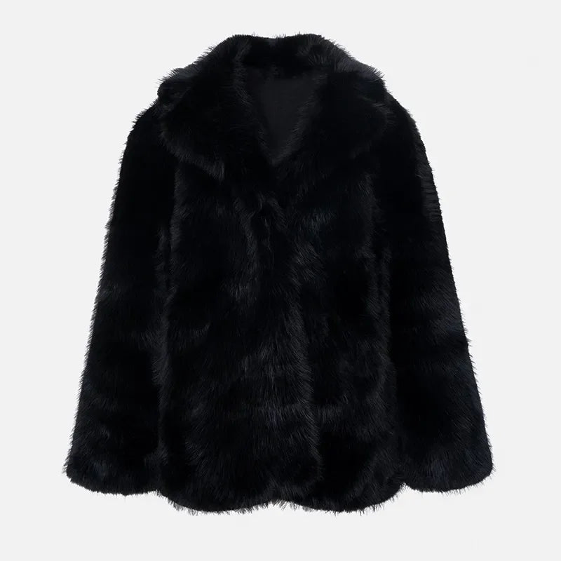 Luxury Brand Eco-coat Exclusive Fluffy Furry Faux Fur Women Winter Jacket Shaggy Thick Warm Premium Long Coat Festival Overcoats