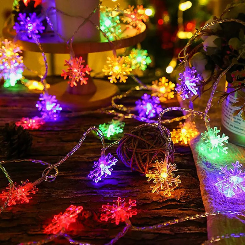 Christmas Santa Claus String Light Garland Xmas Tree Pendant Merry Christmas Decor for Home Noel Navidad Gift 2024 New Year 2025