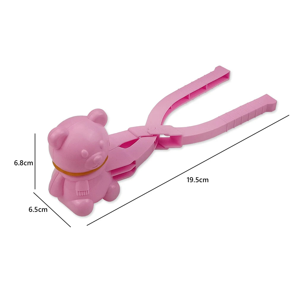 Cute Duck Shaped Snowball Maker Clip Children Outdoor Plastic Winter Snow Sand Mold Tool for Snowball Fight Outdoor Fun Sports