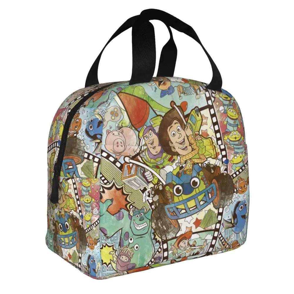 Custom Toy Story Buzz Ranger Suit Insulated Lunch Bag Reusable Thermal Cooler Bento Box For Women Food Container Tote Bags