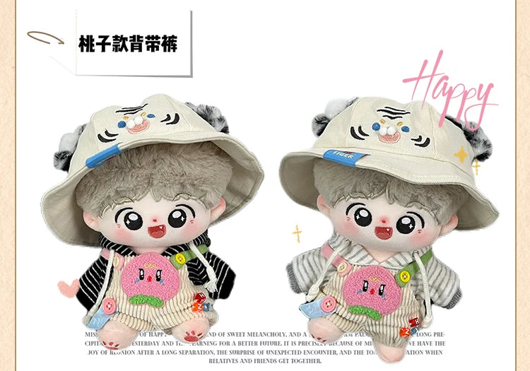 17cm Cute Mini Plush Doll'S Clothes Outfit Accessories For Korea Kpop Exo Labubu Idol Dolls Sweater Hoodie Clothing DIY Kid Gift