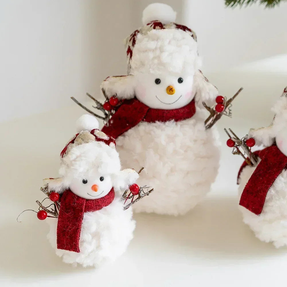 Christmas Ornaments Christmas Round Hat Snowmen Dolls Xmas Decoration Merry Christma Happy New Year Decoration