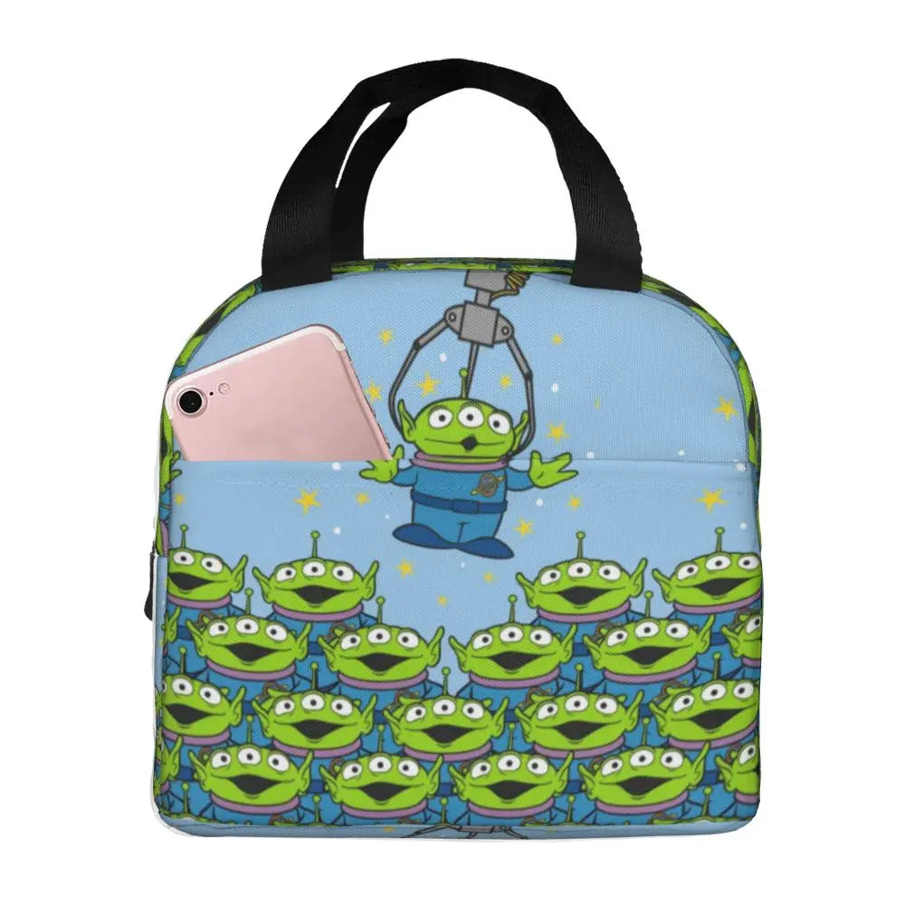 Custom Toy Story Buzz Ranger Suit Insulated Lunch Bag Reusable Thermal Cooler Bento Box For Women Food Container Tote Bags