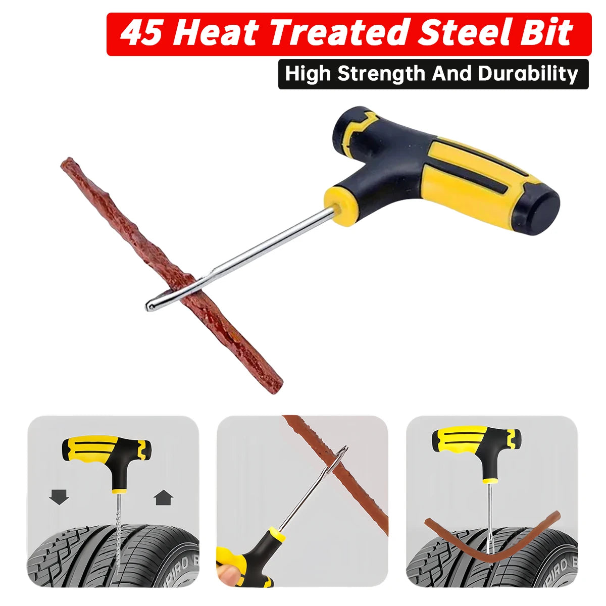 Car Tire Repair Kit Puncture Plug Tools Tyre Puncture Emergency for Universal Tire Strips Stiring Glue Repair Tool Kit