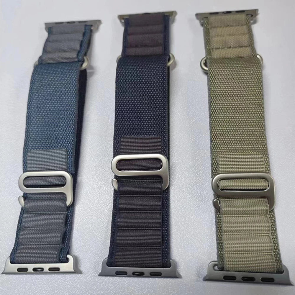 Alpine loop for Apple watch Ultra band 49mm 44mm 45mm 40mm 41mm 42mm 45 44 mm Nylon bracelet iwatch series 8 9 7 6 5 4 SE bands