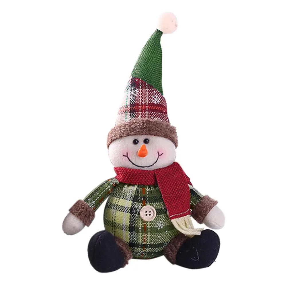 2023 Cute Christmas Santa Snowman Deer Doll Decoration Gift Doll Christmas Tree Hanging Ornament New Year Xmas Home Decoration