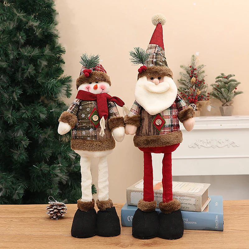 Cute Christmas Decoration Santa Claus Elk Santa Doll Christmas Ornaments Supplies New Year Home Decor Kid Gifts Navidad Natal