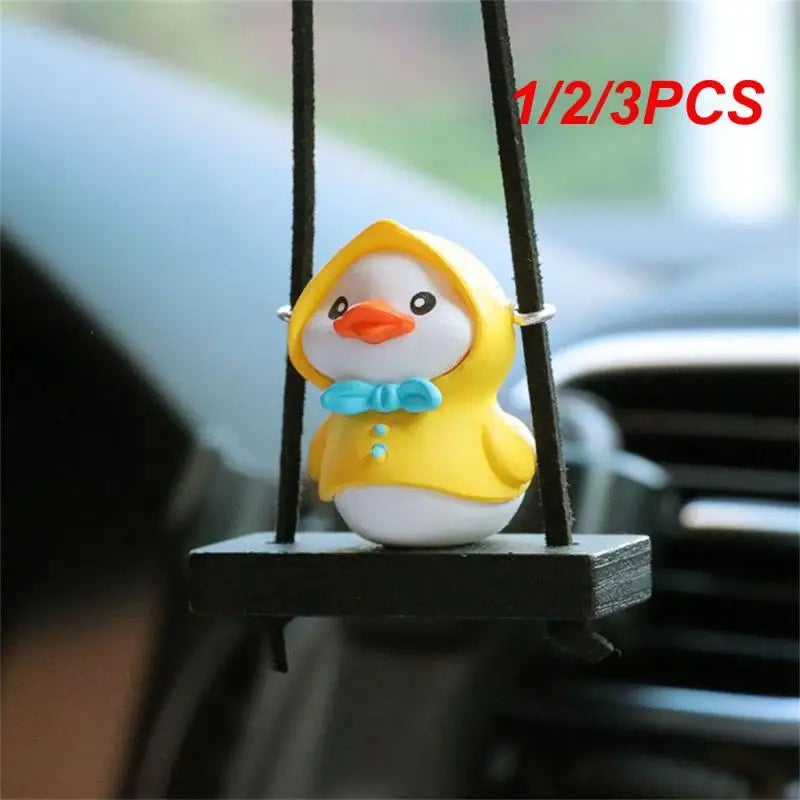 1/2/3PCS Little Yellow Duck Car Pendant Swing Duck Auto Rearview Mirror Hanging Pendant Car Ornaments Car Decorations Interior