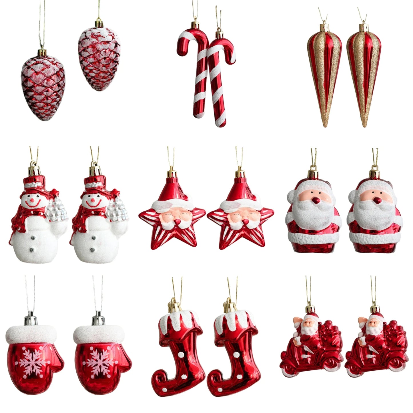 2pcs Snowman Christmas Balls Ornaments Xmas Tree Hanging Bauble Pendant Christmas Decorations For Home New Year Party Navidad