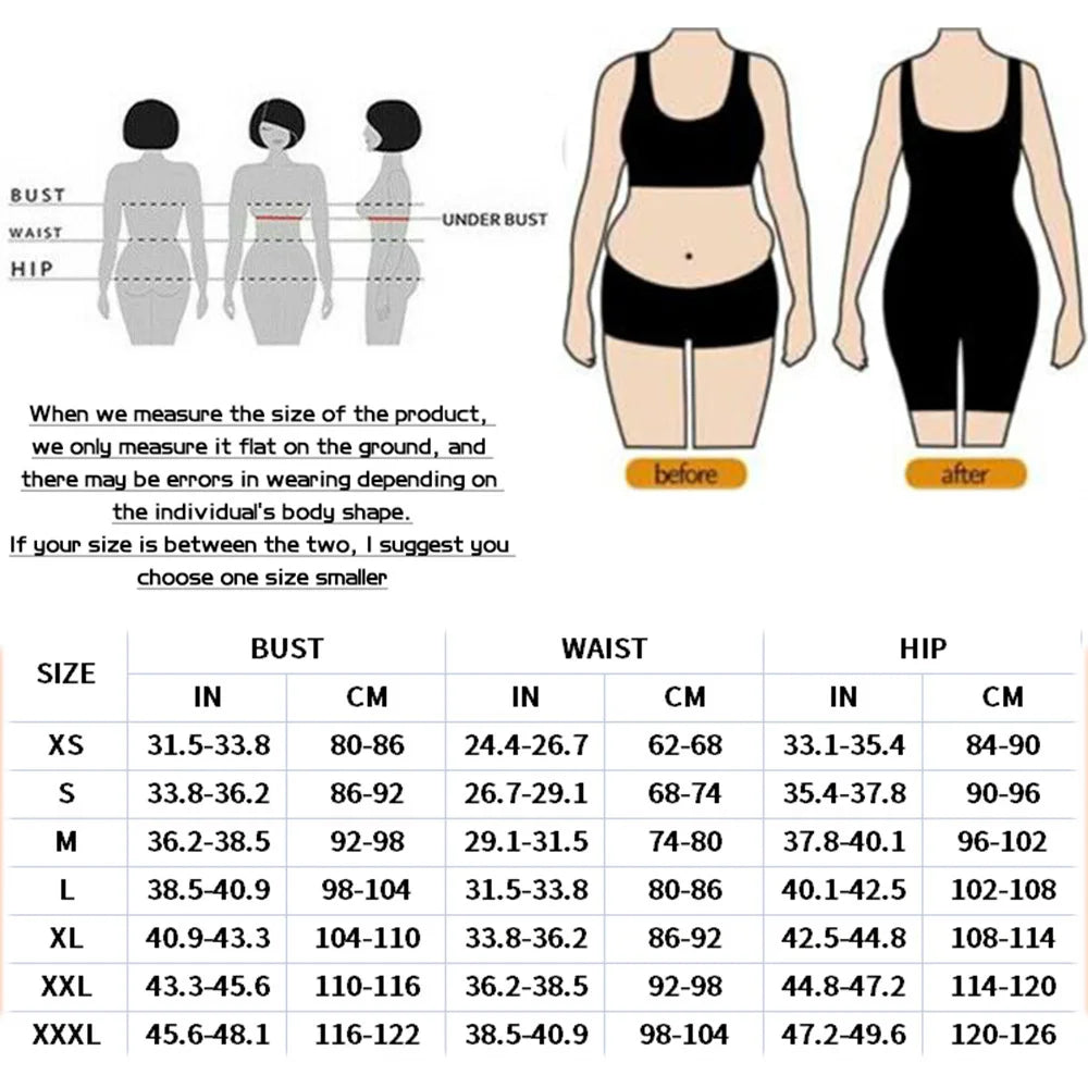 Women Bodysuit Shapewear Fajas High Compression Shorts Slimming Sexy Shaping Underwear Tummy Control Body Shaper with Buckle