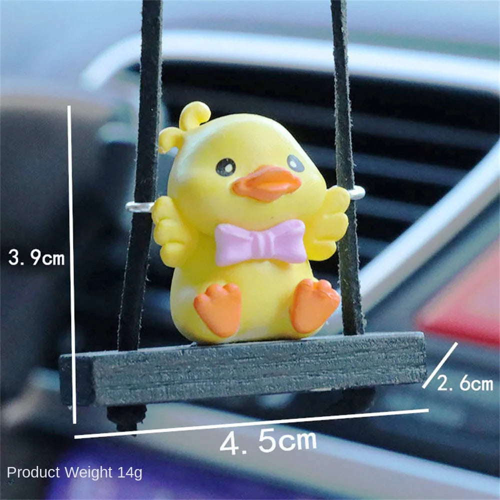 1/2/3PCS Little Yellow Duck Car Pendant Swing Duck Auto Rearview Mirror Hanging Pendant Car Ornaments Car Decorations Interior