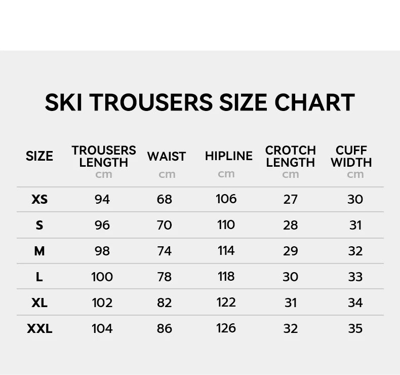 Winter Ski Pants Women Outdoor High Quality Windproof Waterproof Warm Snow Trousers Winter Ski Snowboarding Pants Splicing beam