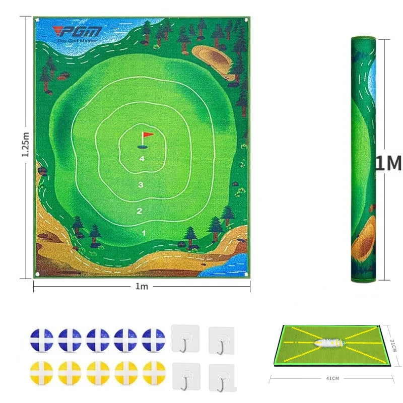 PGM DJD040  Indoor Mini Golf Suspended Dartboard Practice Outdoor Training Aid Trainer Golf Hitting Mat