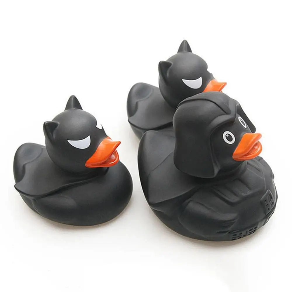 Black Rubber Duck Funny Mini Ducks Kids Bath Toys Halloween Ducks Bath Tub Pool Toys for Birthday Showers Supplies