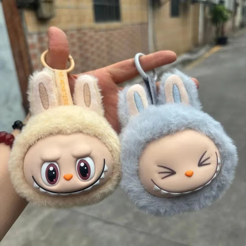 2024 New Sale Anime Labubu Sitting 2nd Generation Little Head Model Toy Cute Monster Replica Keychain Toy Birthday Gifts