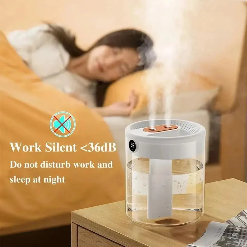 2L Humidifier Household Small Large Capacity Mute Bedroom Usb Office Desktop Portable Student Two Port Spray Water Supplement