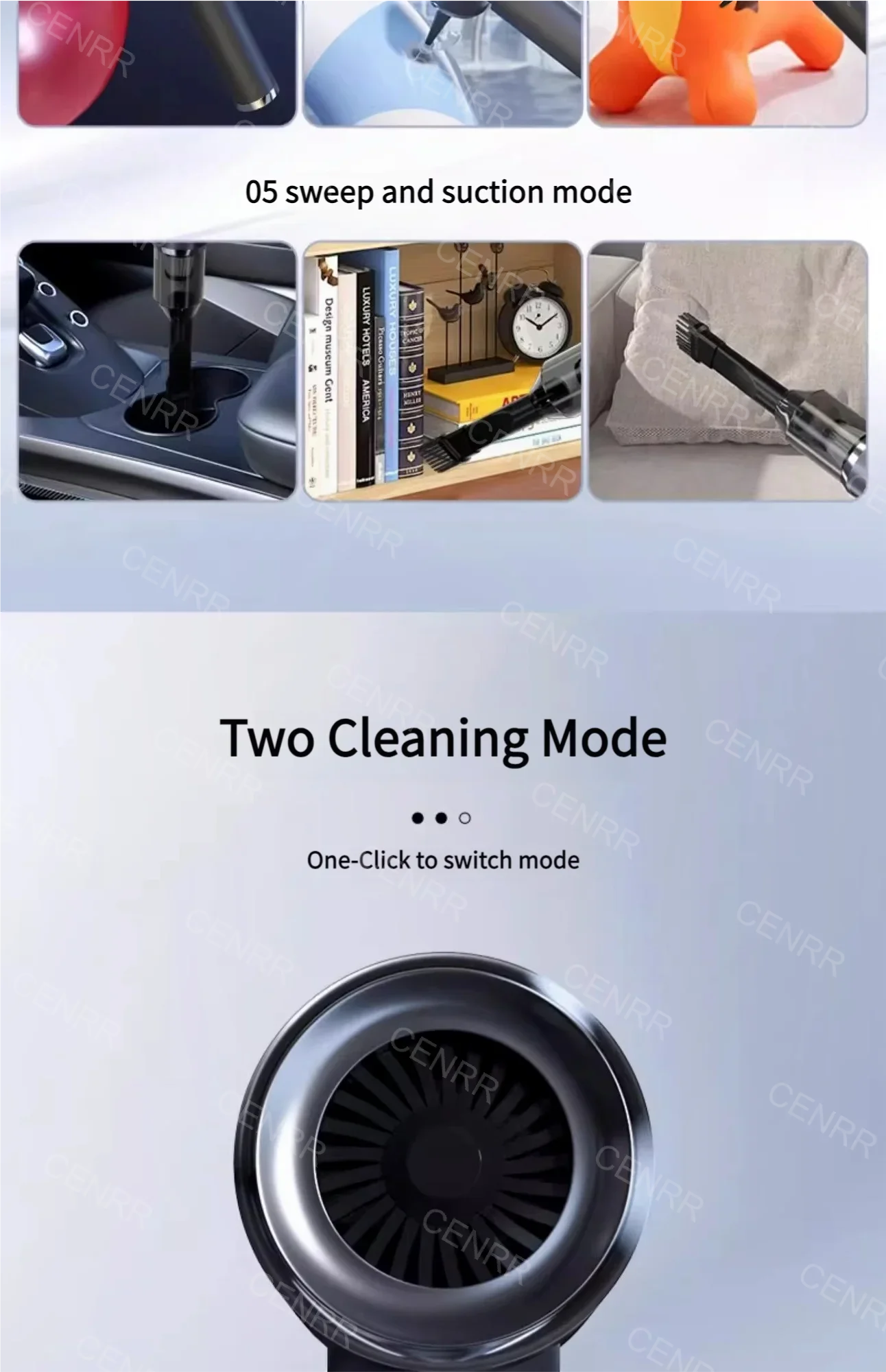 Car Vacuum Cleaner 140000PA Strong Suction Cordless Vacuum Cleaner Wireless Handheld Mini Blower for Home Appliance