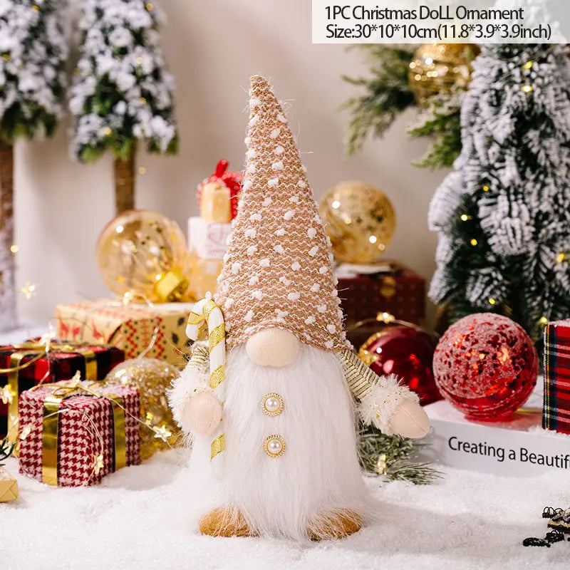 1Pc Gnome Faceless Plush Doll Santa Elf Doll Christmas Decoration for Home Xmas Table Ornaments New Year 2025 Natal Navidad