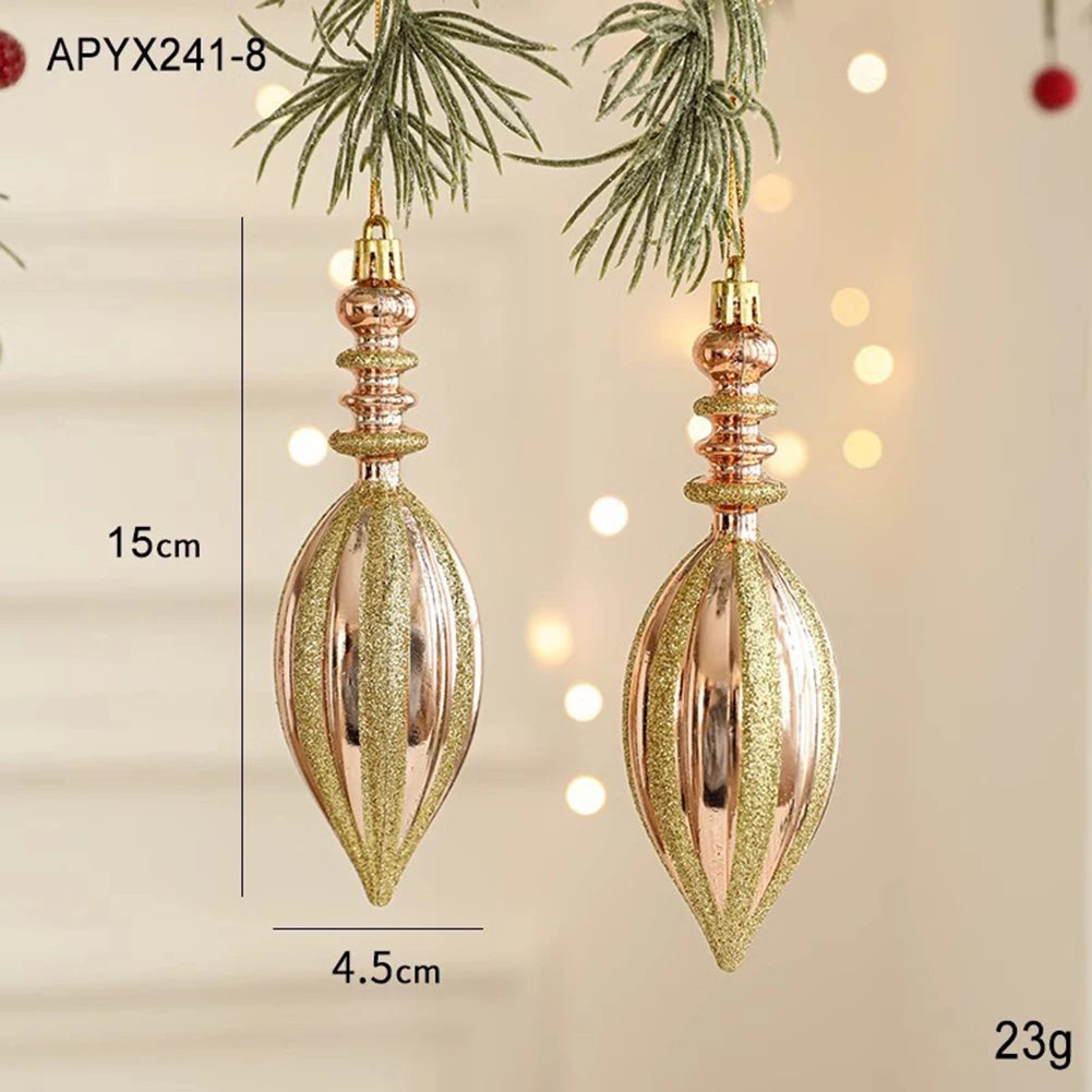 1pcs Golden Christmas Ornaments Festive Christmas Tree Hangings Ornaments Funny Christmas Tree Decoration Stylish Christmas