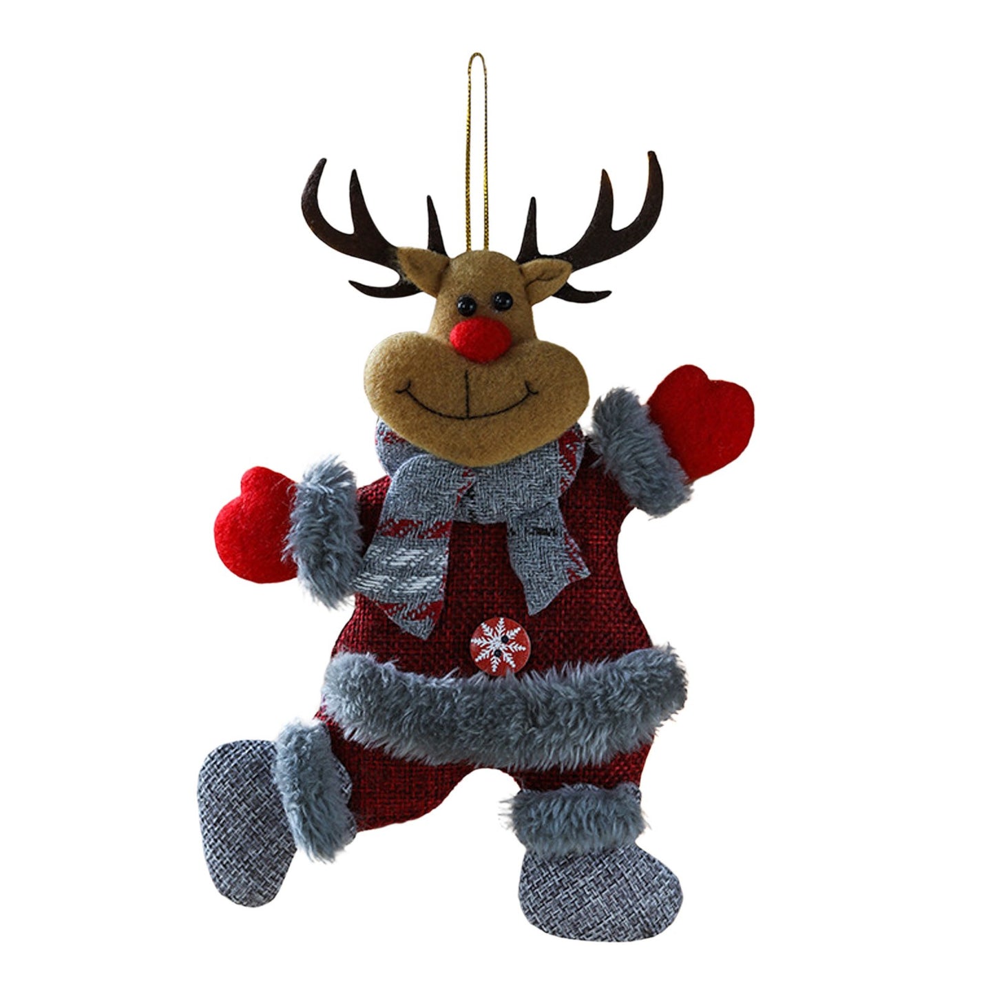 Merry Christmas Plush Doll Ornaments Santa Claus Snowman Elk Pendant Xmas Tree Hanging Decorations Festive Party New Year Decor