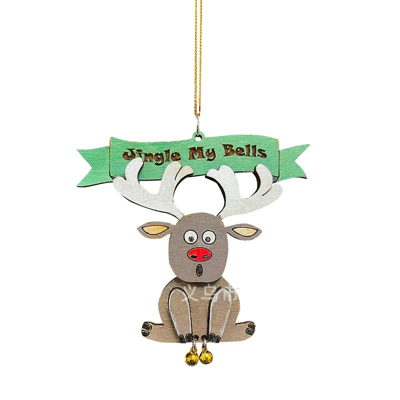 Jingle My Bells Funny Christmas Tree Hanging Ornament Santa Butt Bell Ornament Creative Christmas Crafts Hanging Pendant Decor