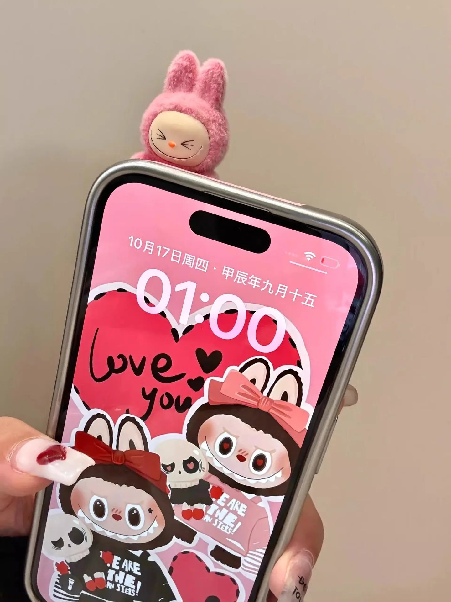 5 Styles Labubu Mobile Phone Shell Prevent Loss and Fall 3D Cartoon Suitable for IPhone 16 Promax Phone Case Girls Birthday Gift