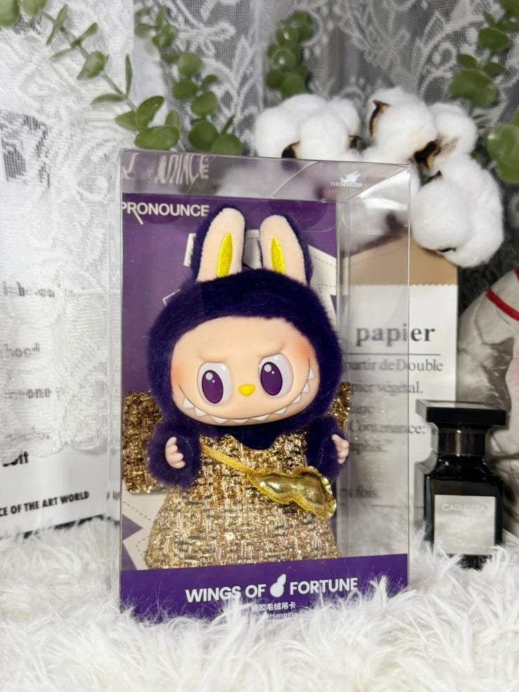 Labubu The Monsters Collection Pendant Series Spring Wild Home Cute Mokoko Pumpkin Purple Labubu Replica Christmas Birthday Gift