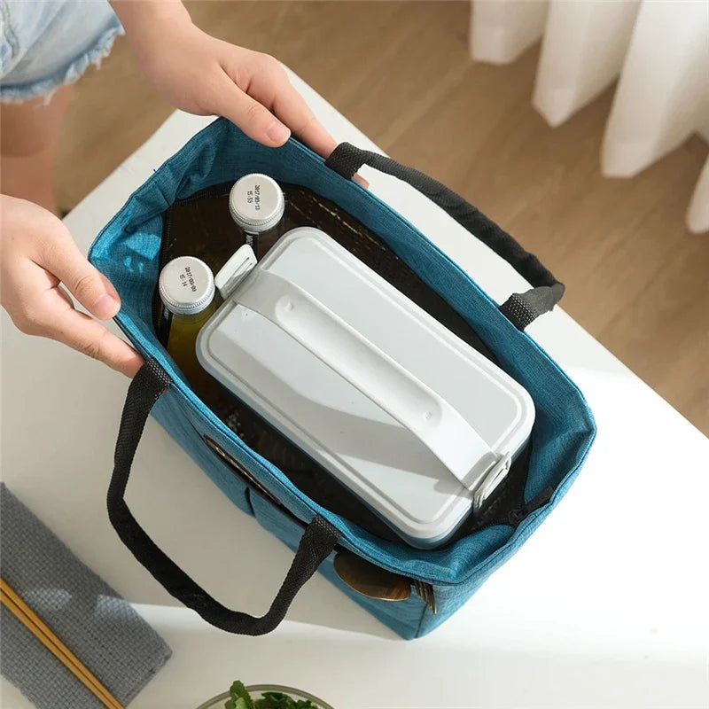 Lunch Thermal Bag Large Capacity School Picnic Food Tote Portable Insulated Cooler Storage Bags for Women Kids Shopper Handbags